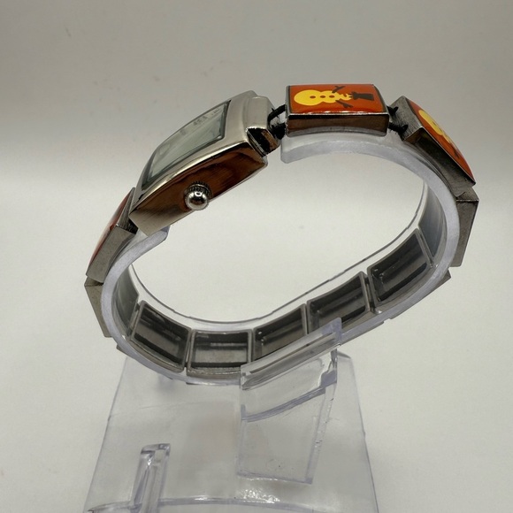 Snowman Women's Watch Silver Case Red White (New Battery) Stretch Bracelet - Picture 5 of 9